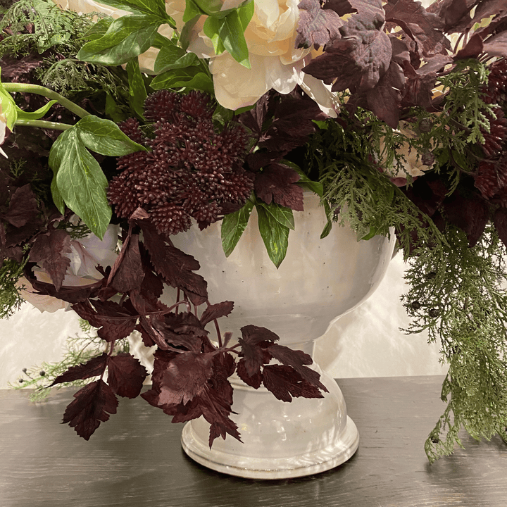 Burgundy & Ivory Floral Arrangement