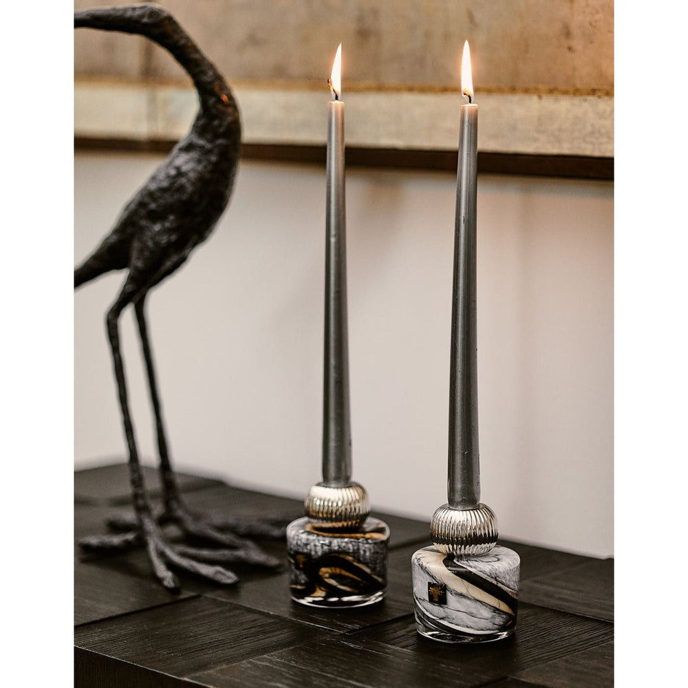 Candle Holder Twins Stones Marble - Sutherland Interiors
