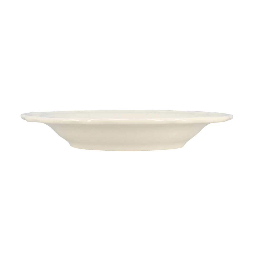 Charlotte Deep Plate 22cm White Stoneware - Sutherland Interiors