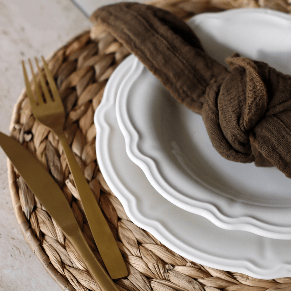 Charlotte Dessert Plate 20cm White Stoneware - Sutherland Interiors