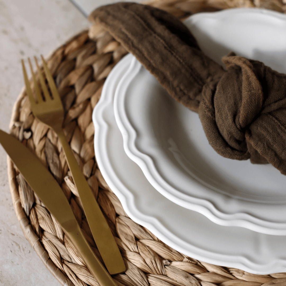 Charlotte Dessert Plate 20cm White Stoneware - Sutherland Interiors