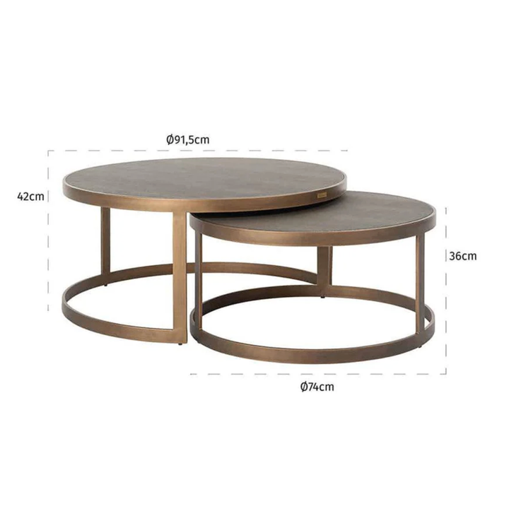 Shagreen Coffee Table Set