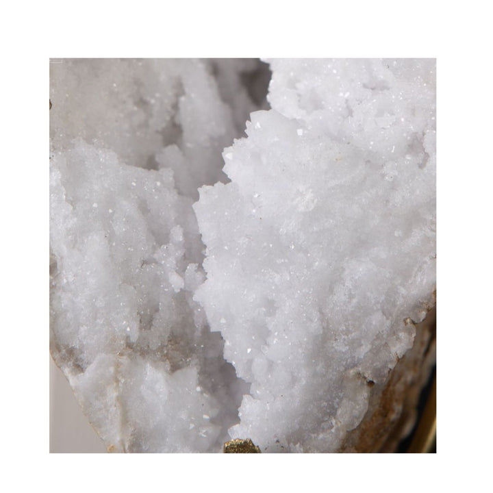Open rock crystal geode from Morocco L