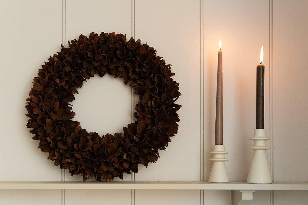 Dark Brown Wooden Wreath - Sutherland Interiors