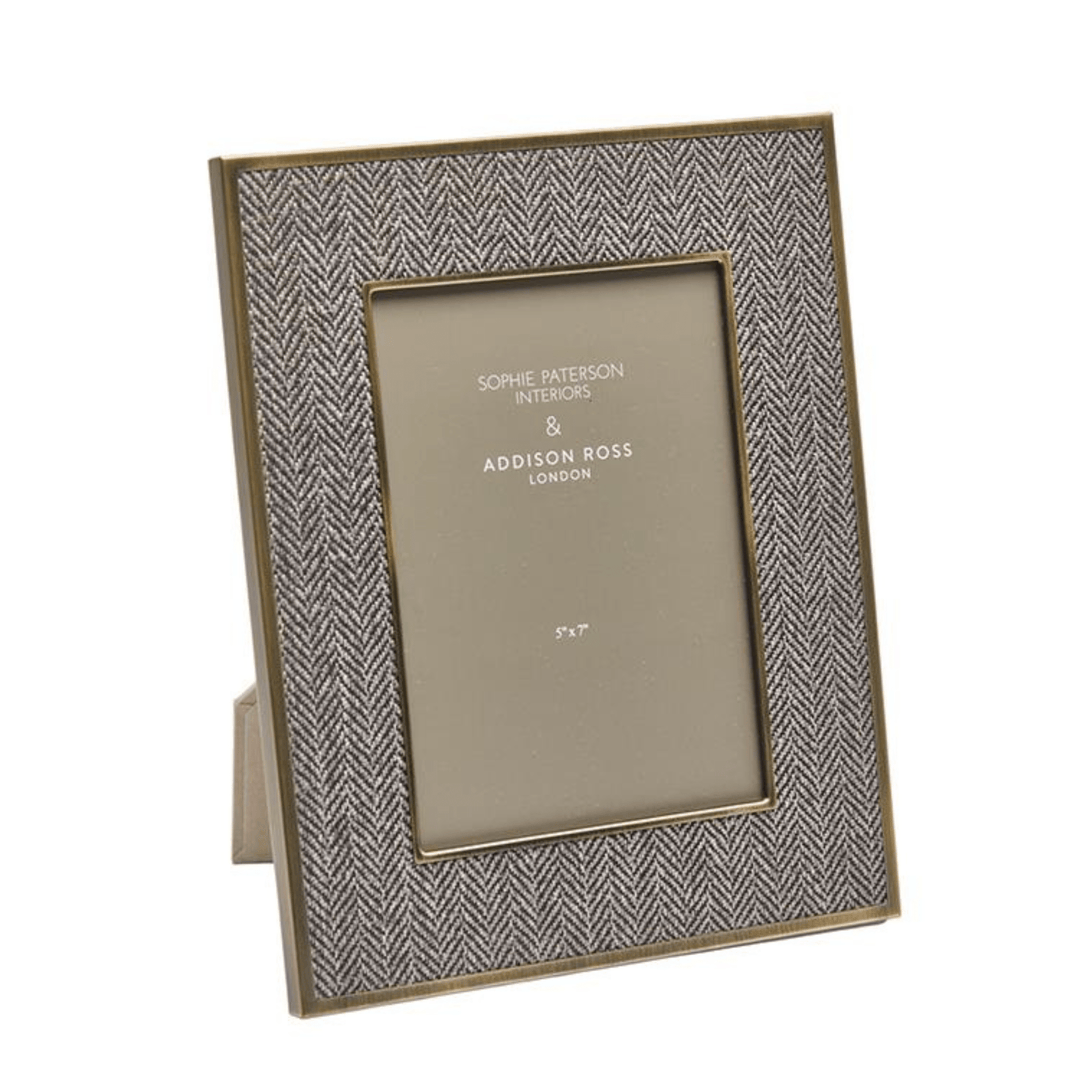 Dark Grey Herringbone Frame - Sutherland Interiors