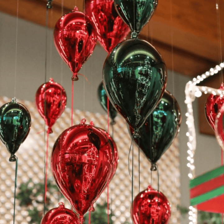 Decorative Glass Balloon - Dark Red L - Sutherland Interiors