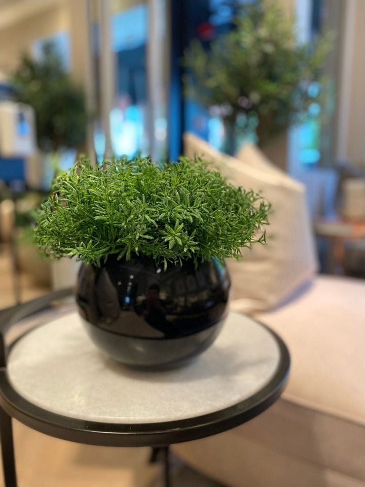 Ebony Round Glass Vase - L - Sutherland Interiors