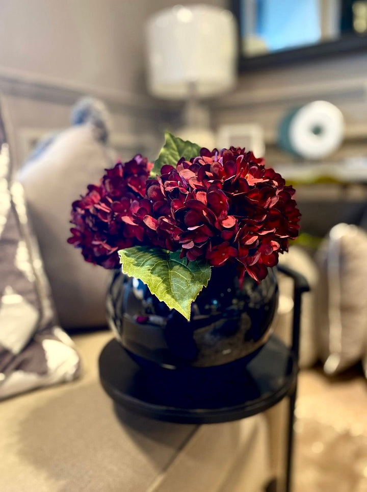 Ebony Round Glass Vase - M - Sutherland Interiors