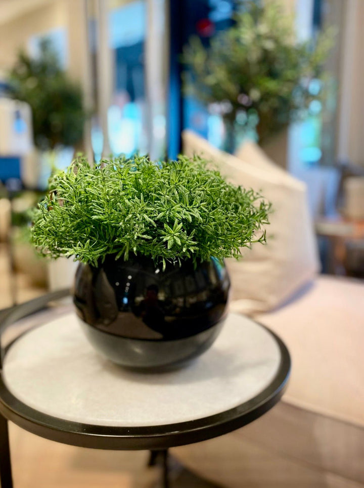 Ebony Round Glass Vase - M - Sutherland Interiors