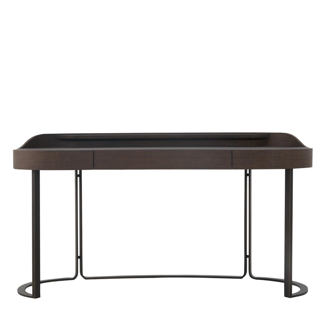 Elegant Walnut & Leather Kensington Writing Desk - Sutherland Interiors