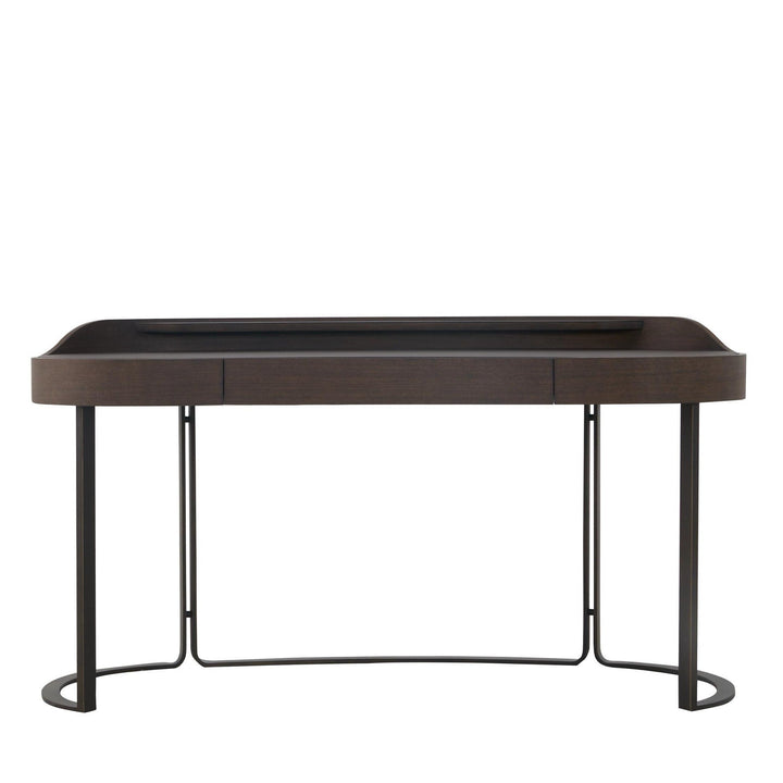 Elegant Walnut & Leather Kensington Writing Desk - Sutherland Interiors