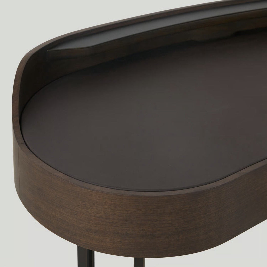 Elegant Walnut & Leather Kensington Writing Desk - Sutherland Interiors
