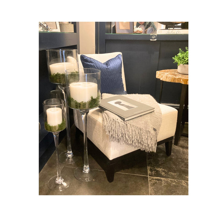 Glass Cylinder Vase on Legs - Sutherland Interiors