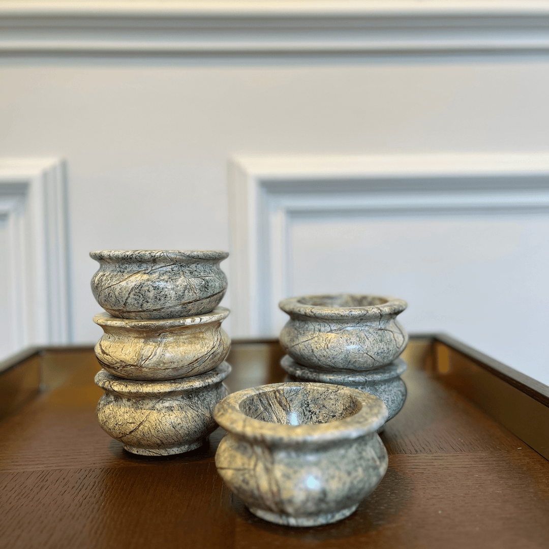Green Marble Small Bowl – 10 cm - Sutherland Interiors