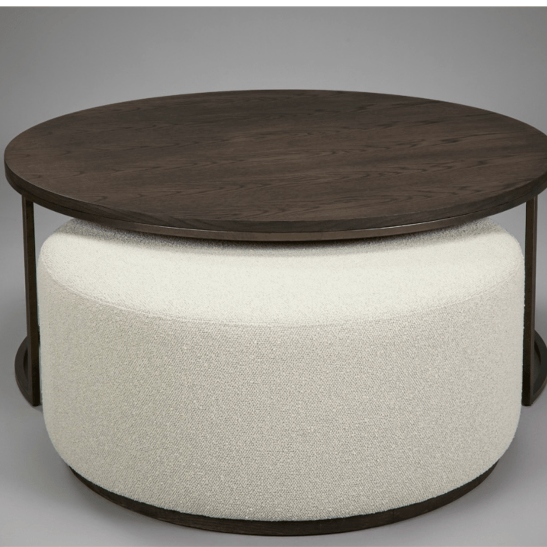 Hampton Coffee Table Nest and Ottoman - Sutherland Interiors