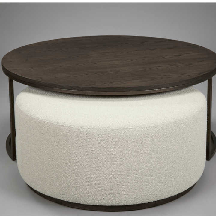 Hampton Coffee Table Nest and Ottoman - Sutherland Interiors