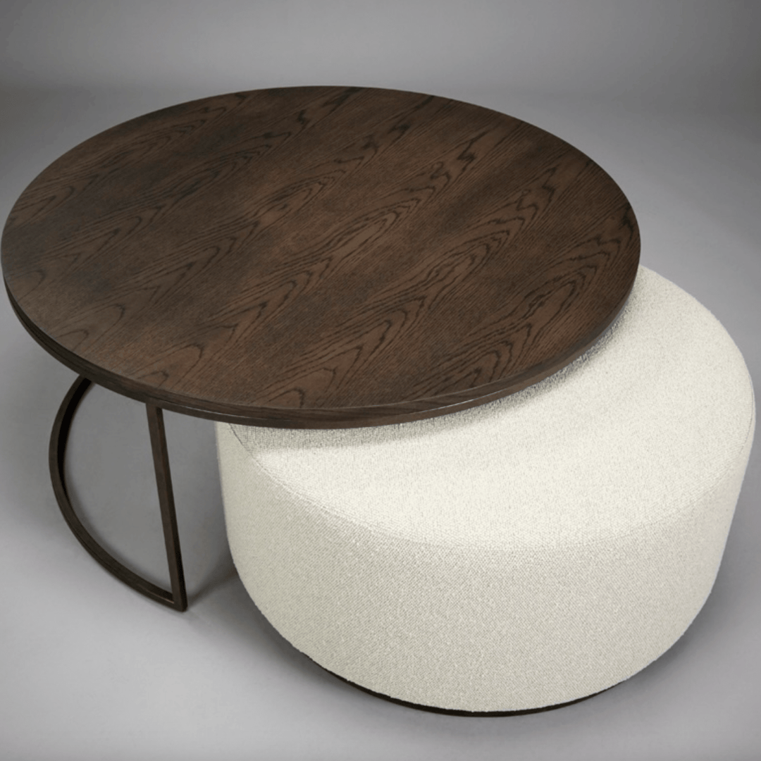 Hampton Coffee Table Nest and Ottoman - Sutherland Interiors