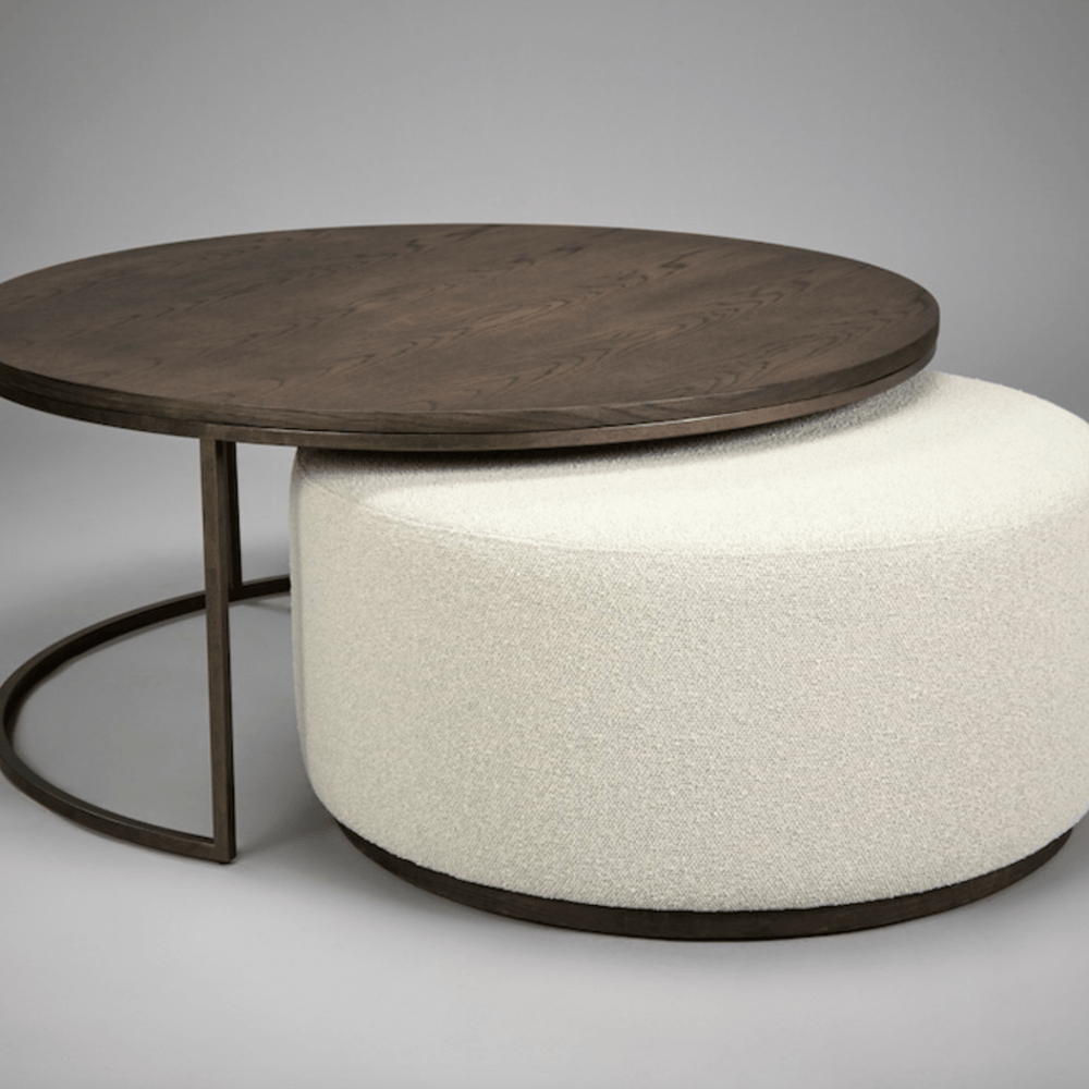 Hampton Coffee Table Nest and Ottoman - Sutherland Interiors