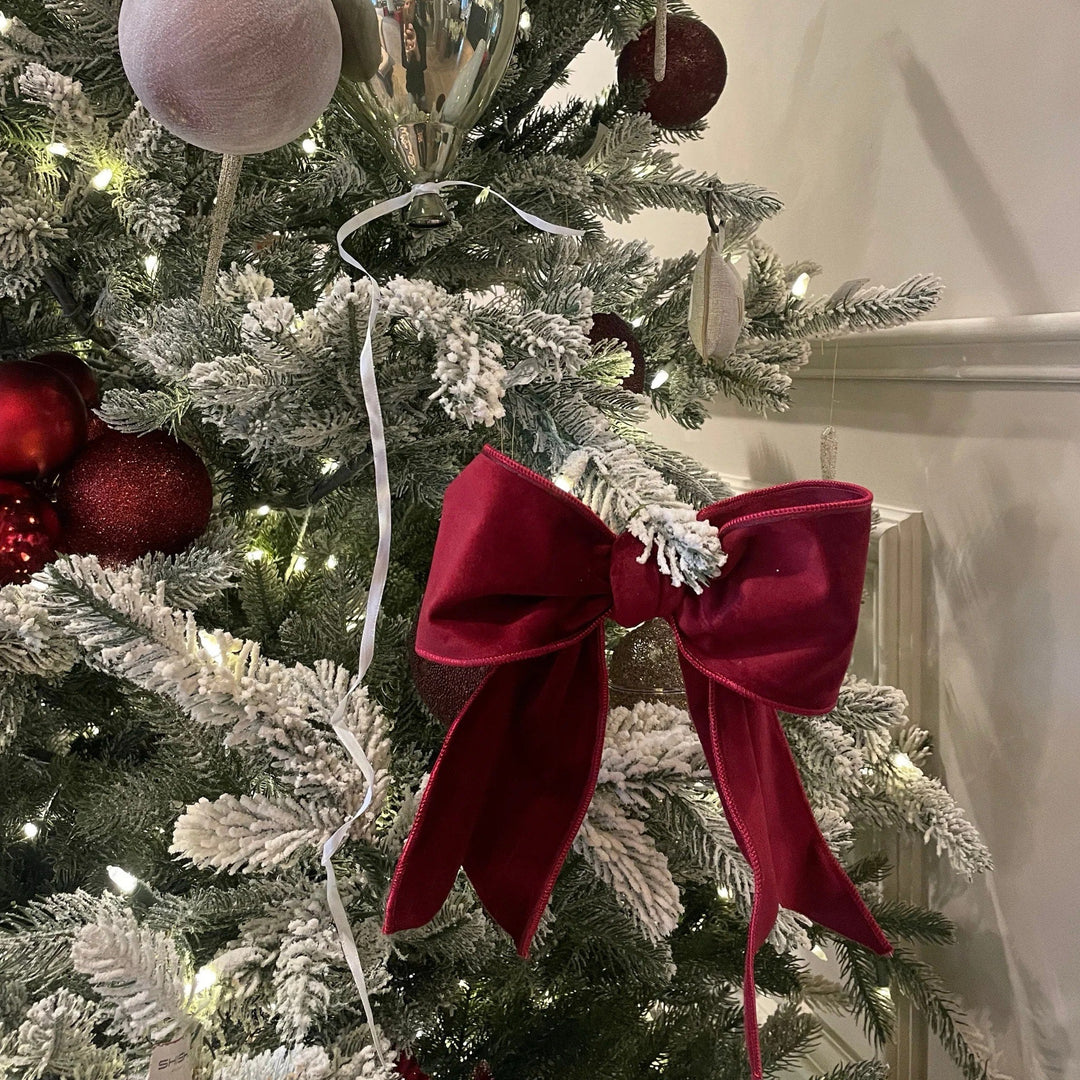 Handmade Red Velvet Decorative Bow - Sutherland Interiors