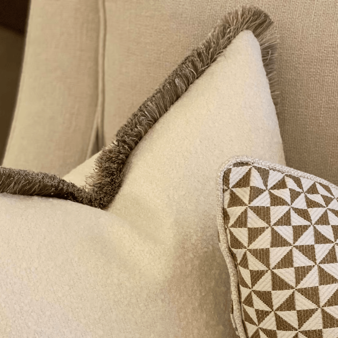 Huntsman Ivory Alezio Gold Cushion - Sutherland Interiors