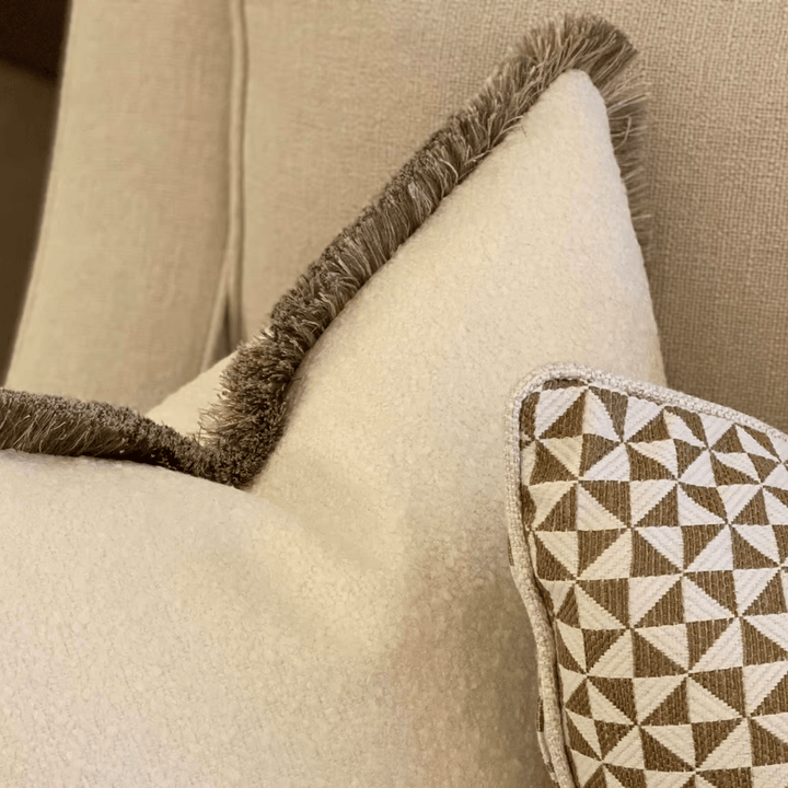 Huntsman Ivory Alezio Gold Cushion - Sutherland Interiors