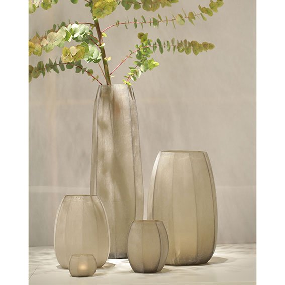 Koonam Medium Vase - Smoke - Sutherland Interiors