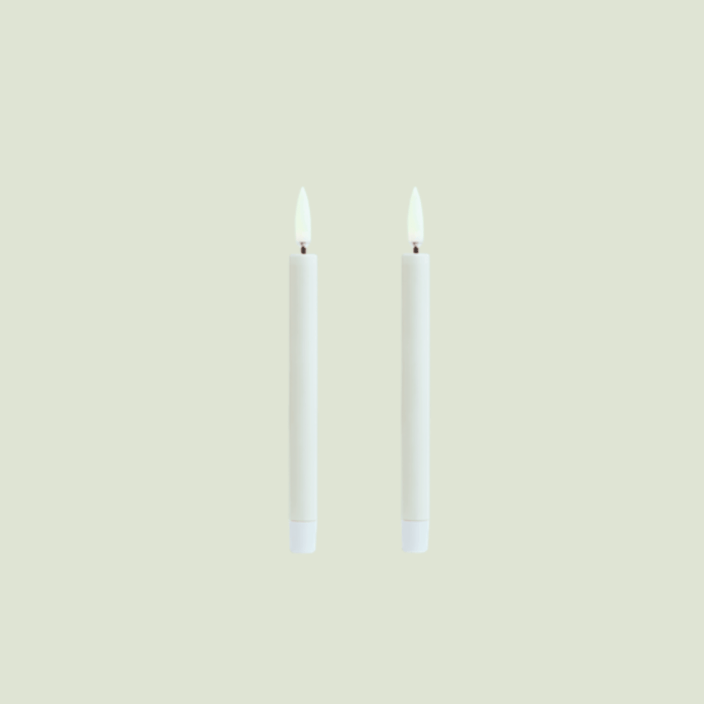 LED Mini Taper Candles - Nordic White - Sutherland Interiors