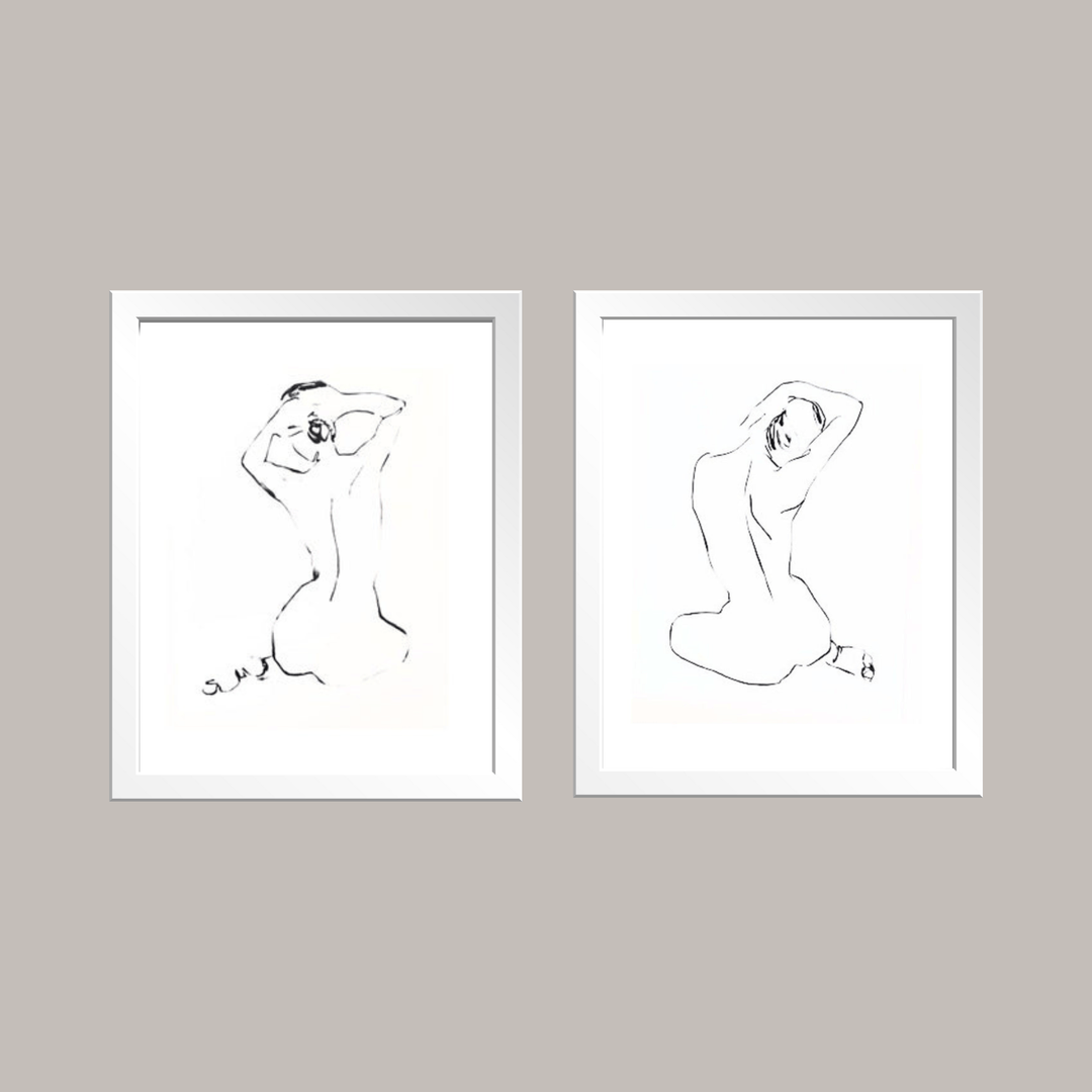 Line sketch - Female Figure 1 - Sutherland Interiors