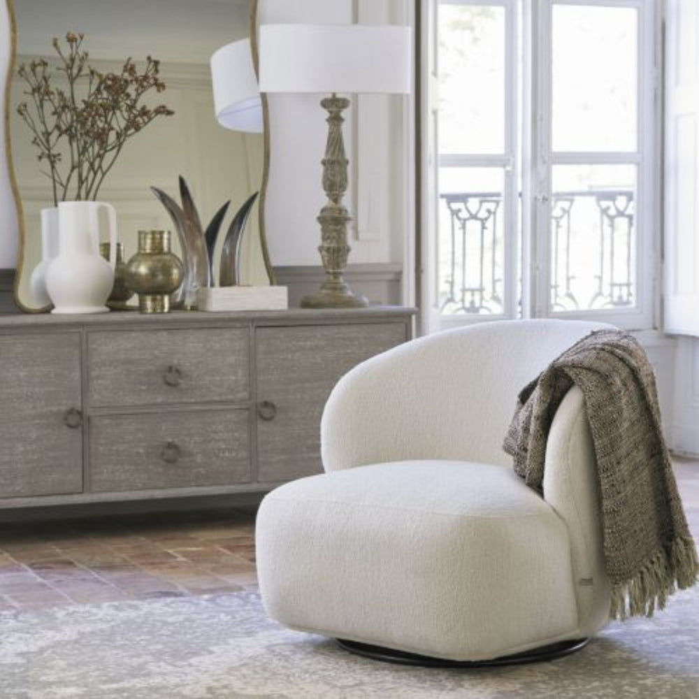 LISETTE Swivel Bouclé Armchair - Sutherland Interiors