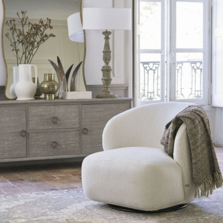 LISETTE Swivel Bouclé Armchair - Sutherland Interiors