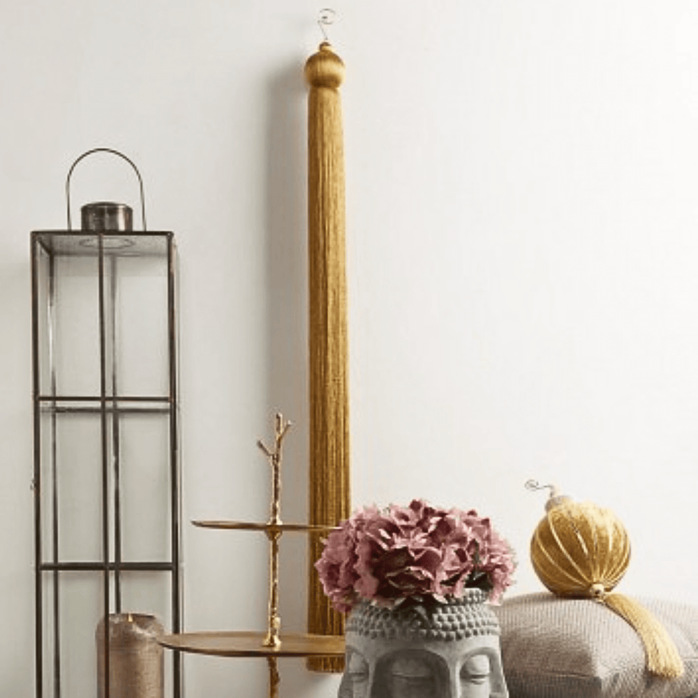 Long Fringe Tassel Gold - Sutherland Interiors