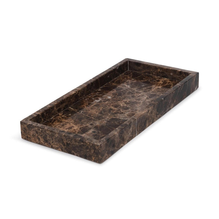 Marble Tray 15x30cm Brown - Sutherland Interiors