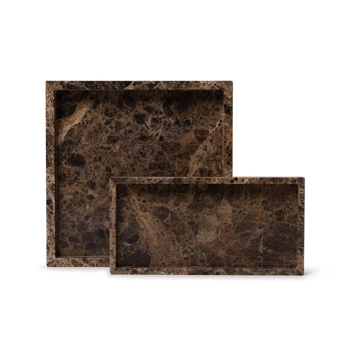 Marble Tray 15x30cm Brown - Sutherland Interiors