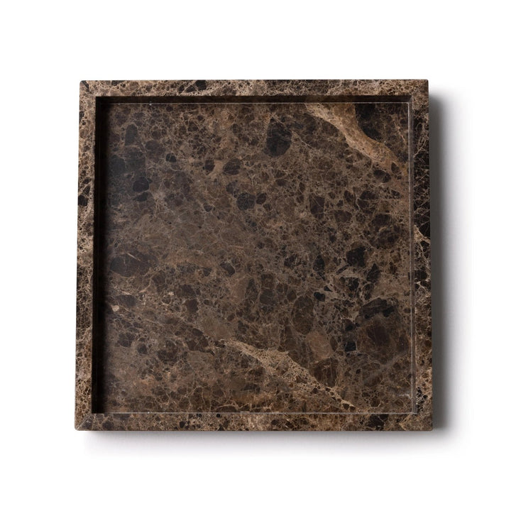 Marble Tray 30x30cm Brown - Sutherland Interiors