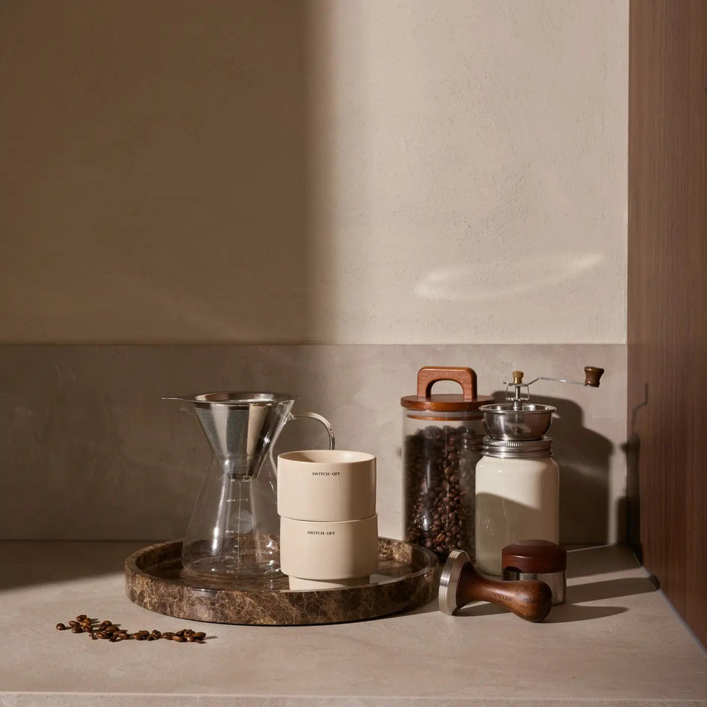 Marble Tray Ø30cm Brown - Sutherland Interiors