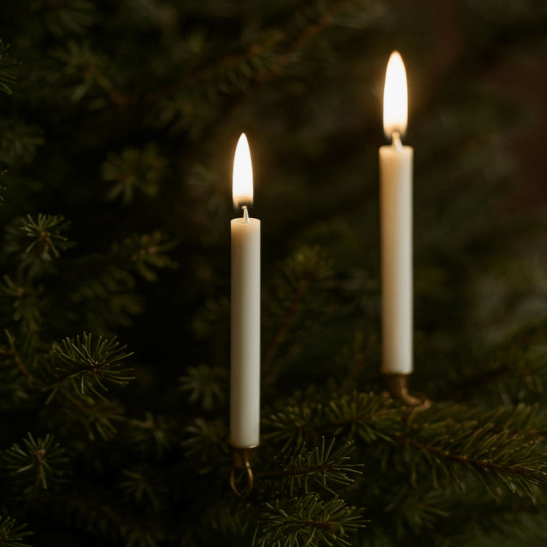 Mini LED Taper Candles in Nordic White - Sutherland Interiors