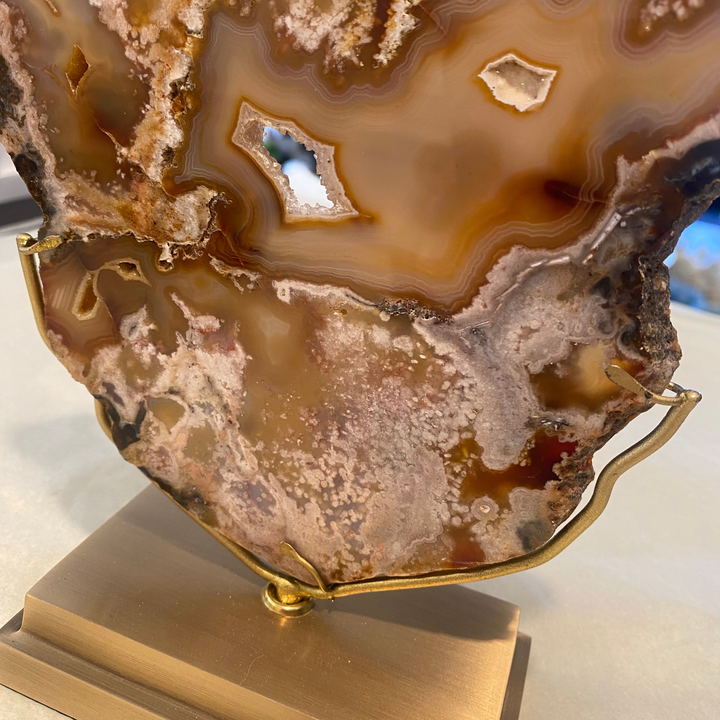 Gold Natural Agate Slice