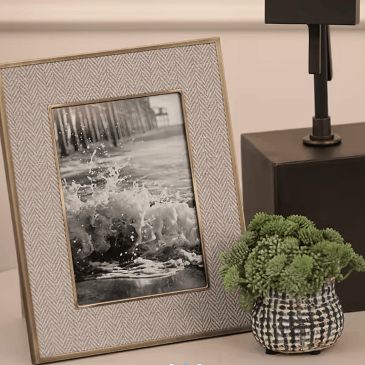 Oatmeal Herringbone Frame - Sutherland Interiors