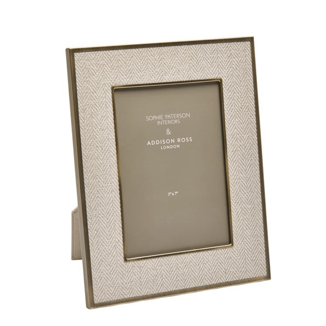 Oatmeal Herringbone Frame - Sutherland Interiors