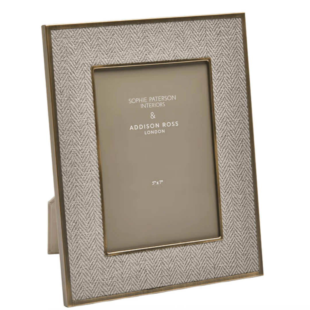 Oatmeal Herringbone Frame - Sutherland Interiors