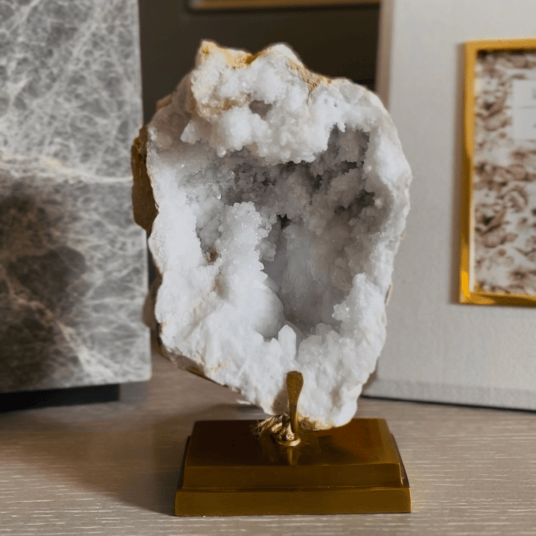Geode Rock Frame Open Rock Geode – Sutherland Interiors