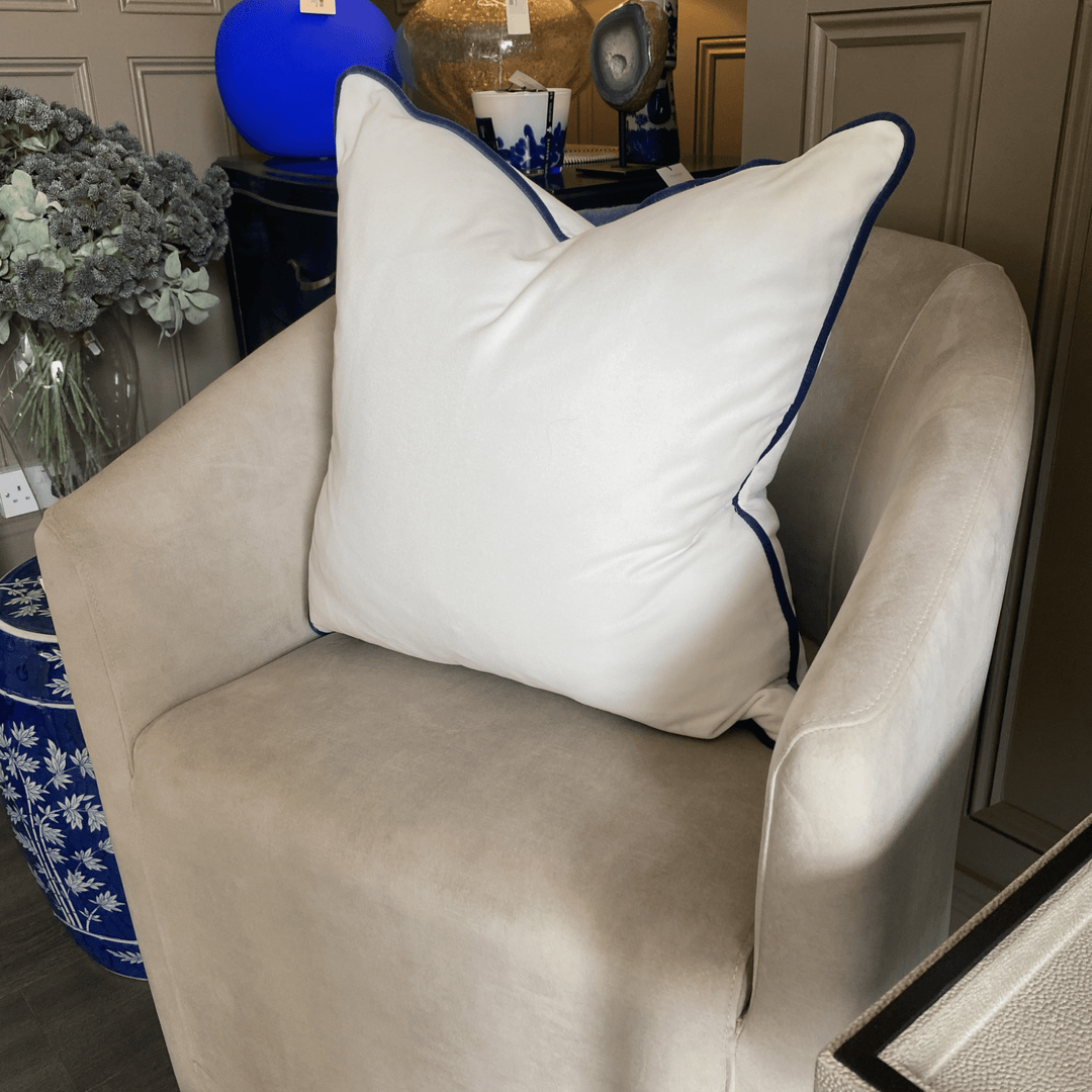 Pelham Milk/Denim Cushion - Sutherland Interiors