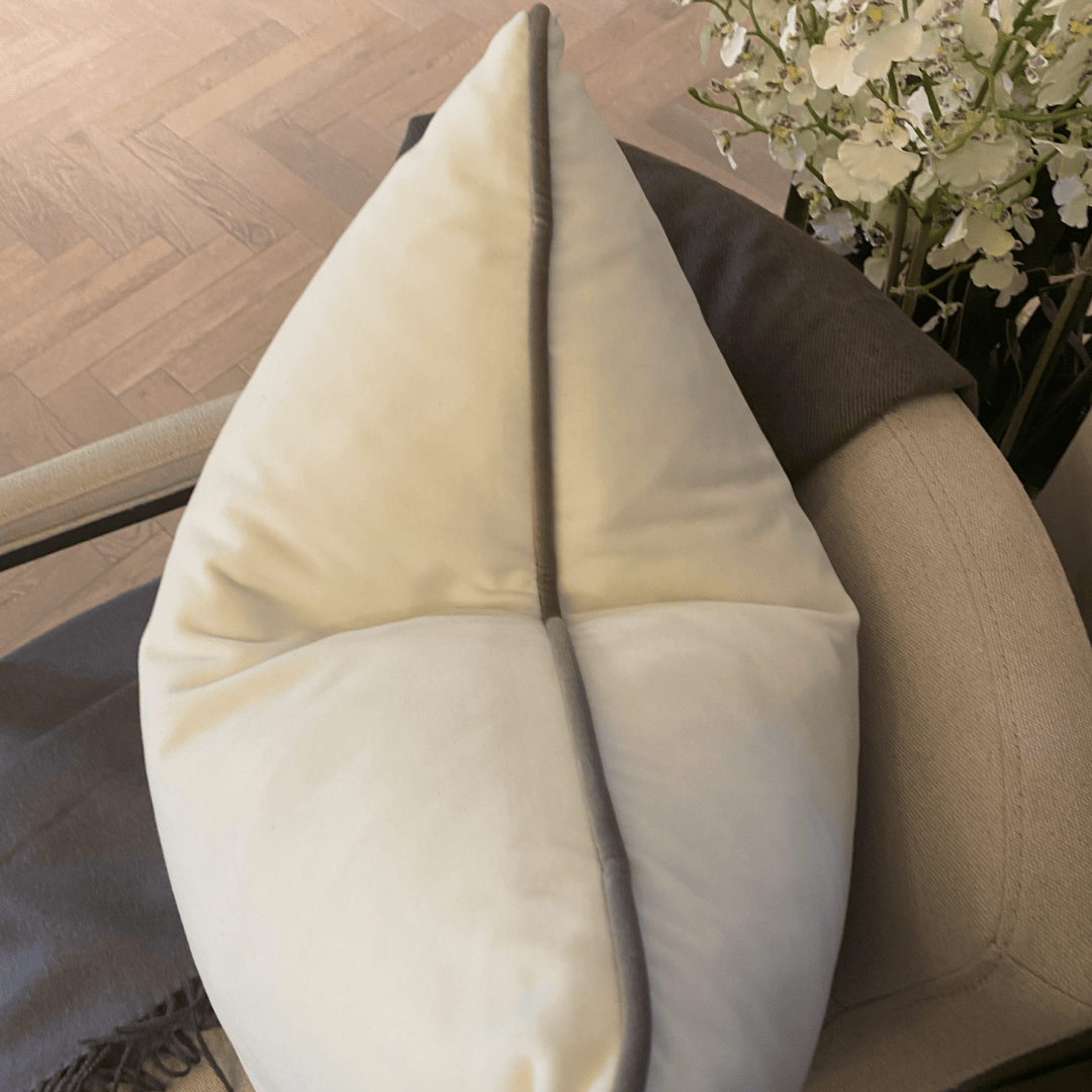 Pelham Milk/Taupe Cushion - Sutherland Interiors