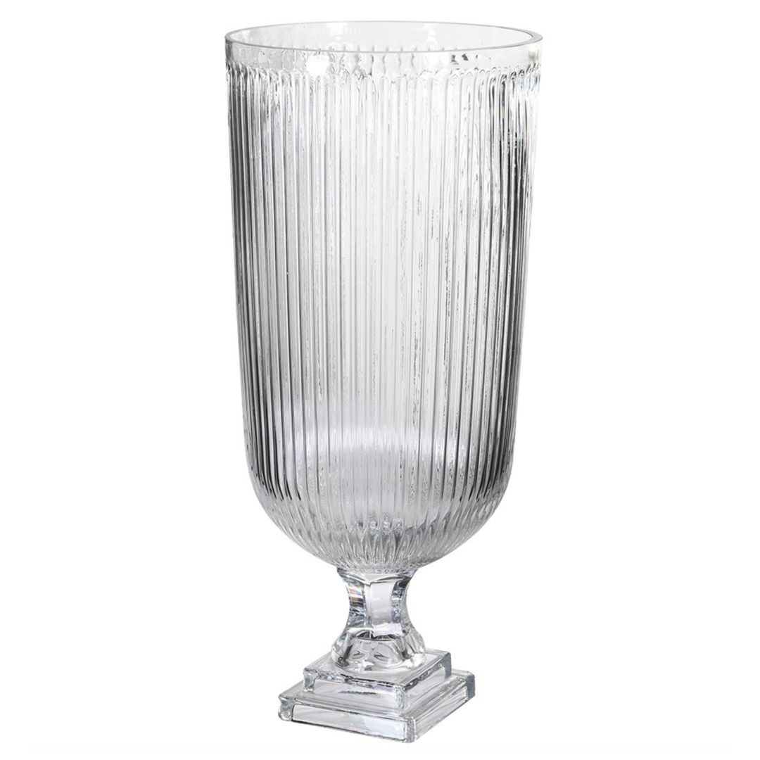Fluted Glass Statement Vase