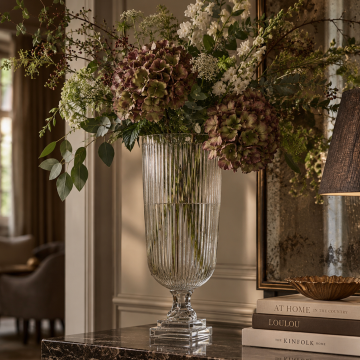 Fluted Glass Statement Vase