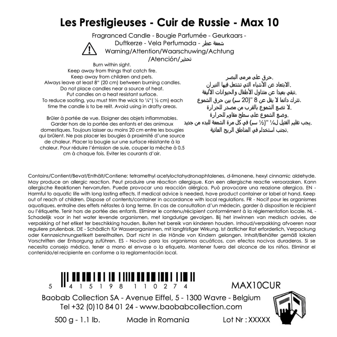 Baobab Scented Candle Cuir de Russie