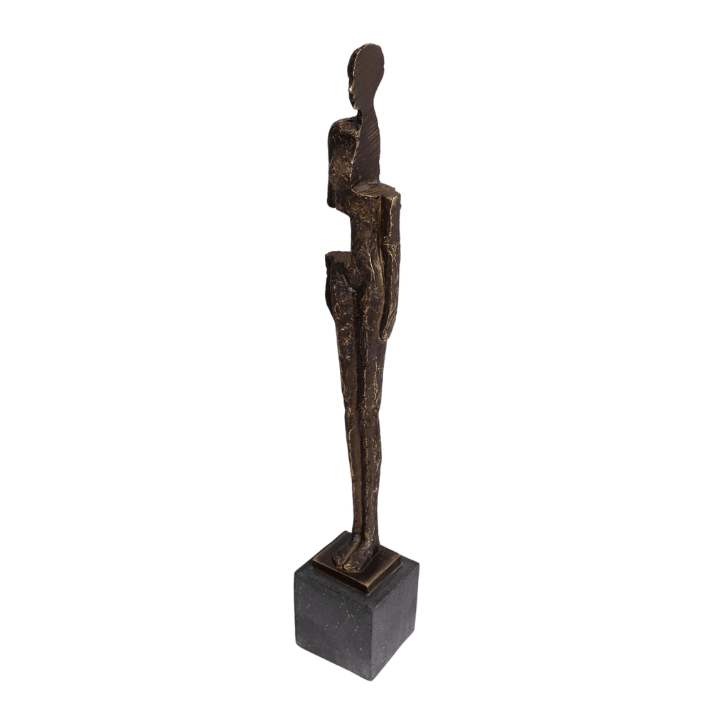 Sculpture Female Figure with Bronze Effect - Sutherland Interiors