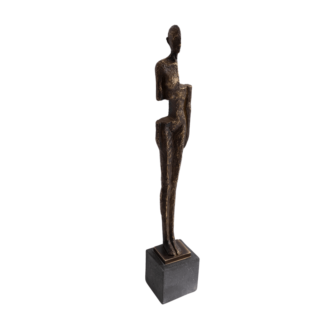 Sculpture Female Figure with Bronze Effect - Sutherland Interiors