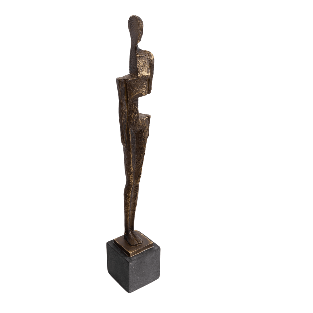 Sculpture Male Figure with Bronze Effect - Sutherland Interiors