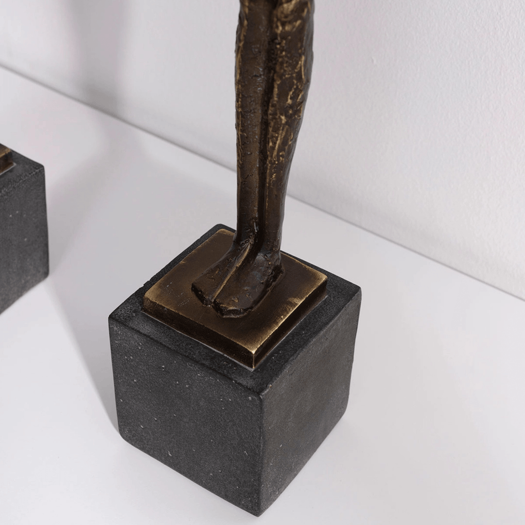 Sculpture Male Figure with Bronze Effect - Sutherland Interiors